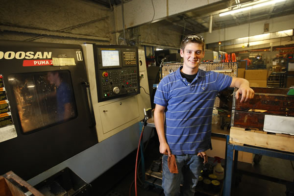 JAG Graduate Justin Beck (IA), a Computer Numerical Control Machinist, Credits JAG Specialist for Unlocking His Potential