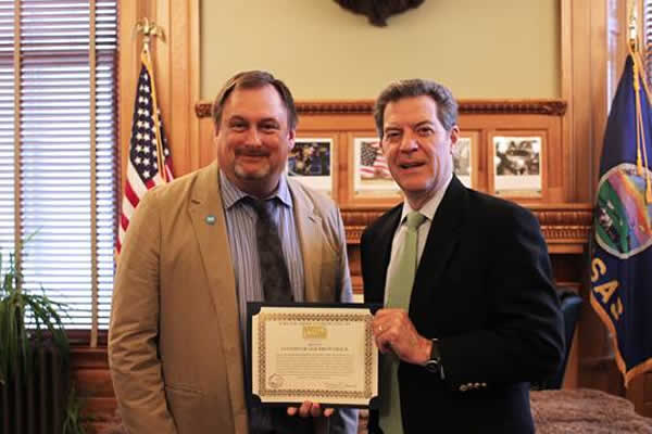 JAG Kansas Recognizes Governor Brownback