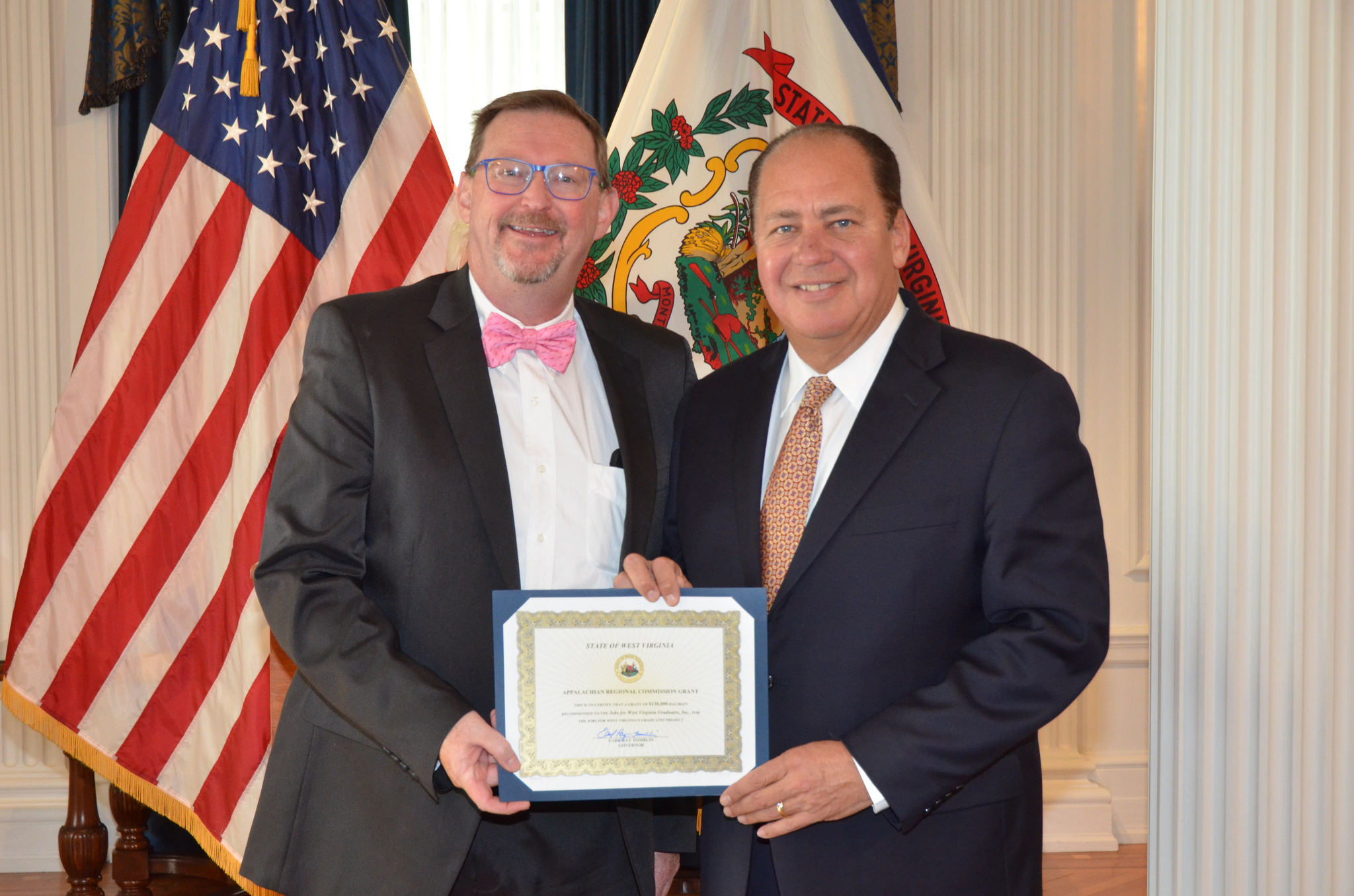Governor Tomblin recommended that Jobs for West Virginia Graduates, Inc. receive a grant of $130,000