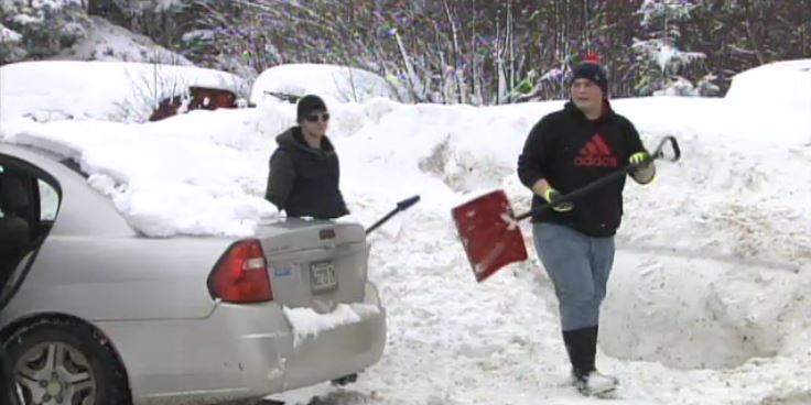 Students in Jonesport Shovel for Their Neighbors