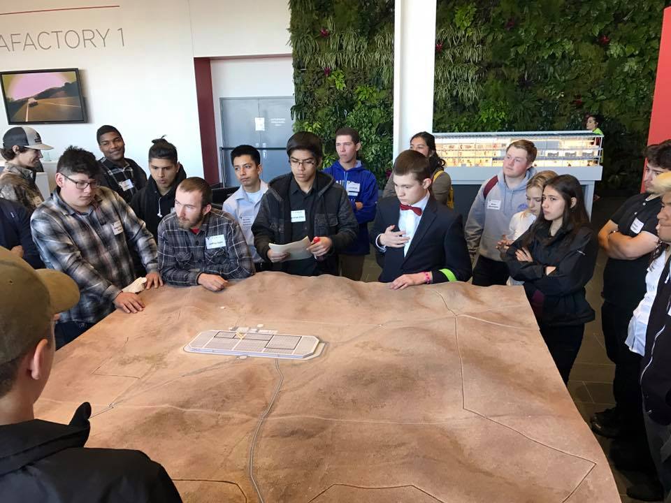 JAG-Nevada Students visit Tesla Gigafactory