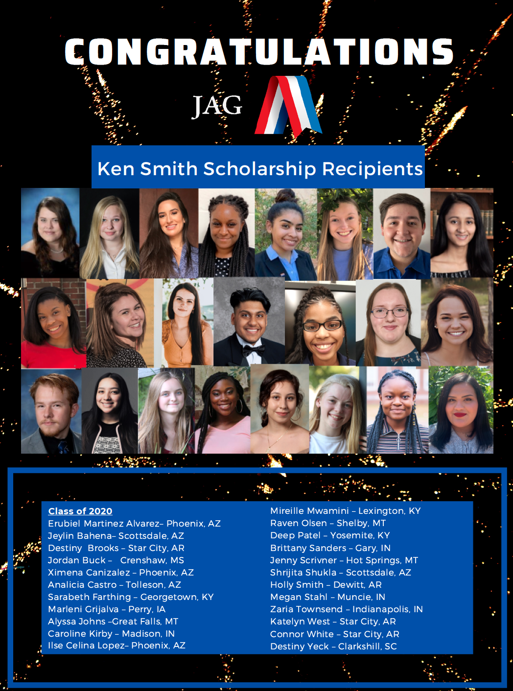 The Smith Scholarship application period will be from March 1-31, 2021.